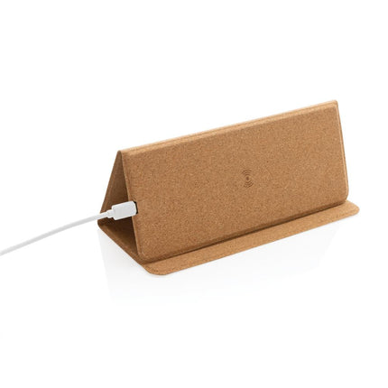 10W Wireless charging mousepad and stand cork pack of 25 Custom Wood Designs __label: Multibuy 10Wwirelesscorkchargercustomwooddesigns