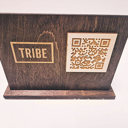 QR Display Stands A5 Brown Birch 10-1000 Custom Wood Designs CU4148_1
