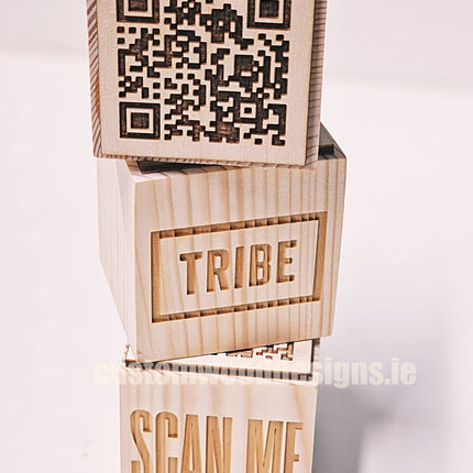 QR Code Block Natural 5 sides Branded 10-1000 Custom Wood Designs CU446E_1_78c2ee83-692d-41ba-a057-3e953a661895