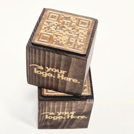 QR Code Block 3 sides Stained & Branded 10-1000 Custom Wood Designs CU7257_1_7e592211-73fa-45b1-b34d-0c743284471d