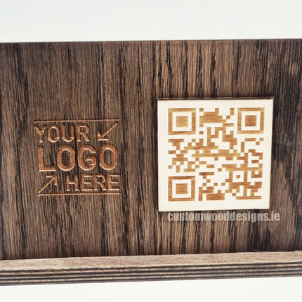 QR Display Stands A5 (Dark Oak) 10-1000 Custom Wood Designs CU964E_1
