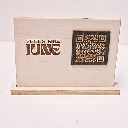 QR Display Stands A5 (Natural) 10-1000 Custom Wood Designs CU9B91_1