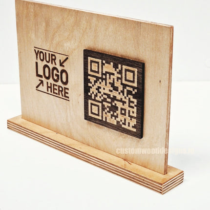 QR Display Stands A5 (Natural) 10-1000 Custom Wood Designs CUA513_1