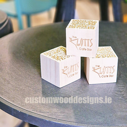 QR Code Block Natural 5 sides Branded 10-1000 Custom Wood Designs CUC671_1_01ebe66d-348d-4e26-9819-a8f5a82e3480