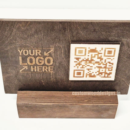 QR Display Stands A5 Big Block Brown Birch 10-1000 Custom Wood Designs CUD977_1