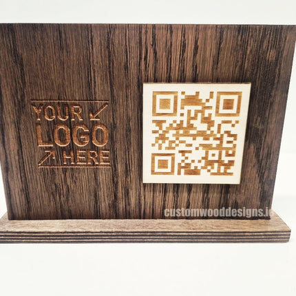 QR Display Stands A5 (Dark Oak) 10-1000 Custom Wood Designs CUSTOM_1_1270c8fb-132c-45d0-9594-0f5fa5fd075b