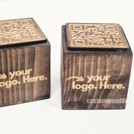 QR Code Block 5 sides Stained & Branded 10-1000 Custom Wood Designs CUSTOM_1_57fcf548-f167-4216-beb4-f3bbb1b3c7d3