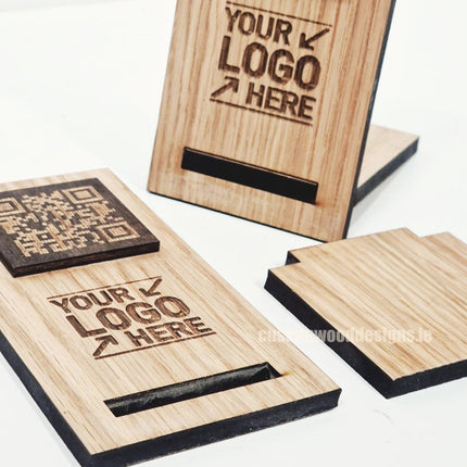 QR Display Stand - Laser Cut Light Oak 10-1000 Custom Wood Designs CUSTOM_2_f957a489-b7b2-4e3d-8443-bcd6b9bc66db