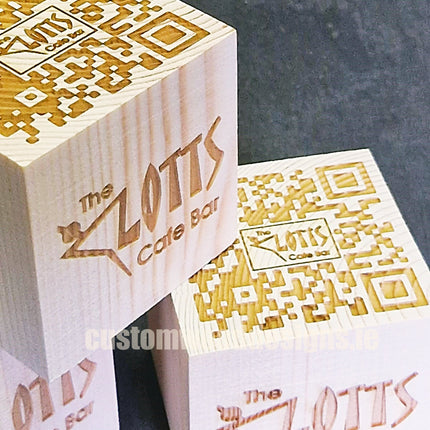 QR Code Block Natural 5 sides Branded 10-1000 Custom Wood Designs CUSTOM_3_2973a470-1994-47e0-b50a-5fdf42a85ed3