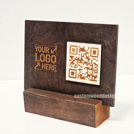 QR Display Stands A5 Big Block Brown Birch 10-1000 Custom Wood Designs CUSTOM_3_9a328860-7269-43df-bb46-ea30bd49680e