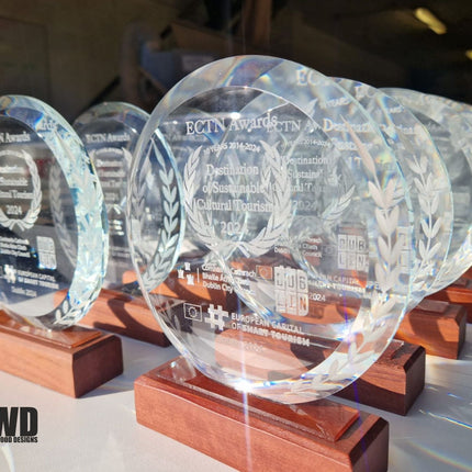 Round award plaque pack of 10 - Custom Wood Designs