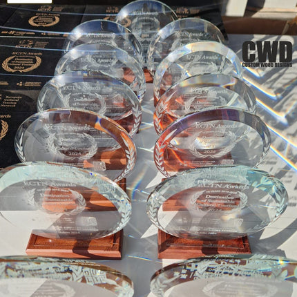 Round award plaque pack of 10 - Custom Wood Designs