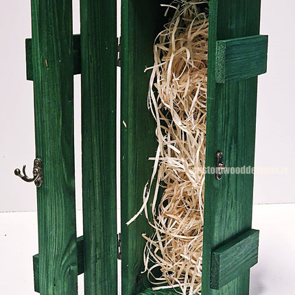 Rustic Bottle Box - Green Single x 25 Bottle box Custom Wood Designs __label: Multibuy Bottle Boxes Gift Boxes CustomWoodDesignsIreland32662140-0388-48e2-8cea-4f47af078458_a3f6e249-f548-45d4-938b-72d8e6caa08a