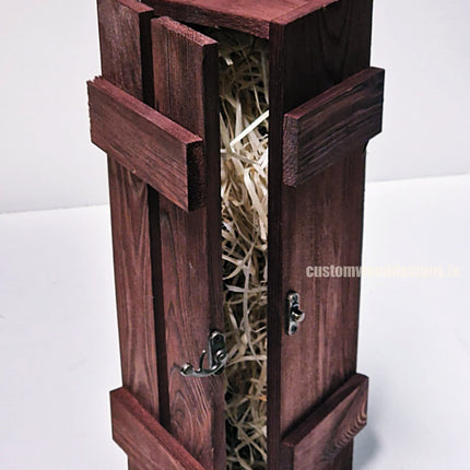 Rustic Bottle Box - Burgundy Single x 25 Bottle box Custom Wood Designs __label: Multibuy Bottle Box gift box Gift Boxes Single bottle box CustomWoodDesignsIreland84c7b984-6a52-47cd-8728-91a540de8b89_1d7358bc-2f59-403e-96b5-c50115d298c9