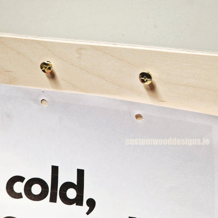 Double Sided Info Display - A4 Natural x10 Custom Wood Designs CustomWoodDesignsIrelandA4WoodenPOSInformationdisplayNaturalPinePOSBlock_1