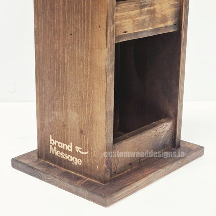 Dark Pine Mini Two-Tier Countertop Display - Custom Wood Designs