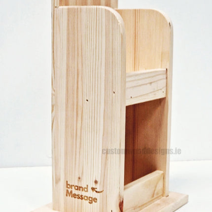 Natural Pine Mini Two-Tier Countertop Display - Custom Wood Designs