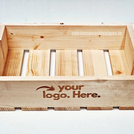 Natural Pine Crate-Style Counter Display – Rustic and Functional - Custom Wood Designs