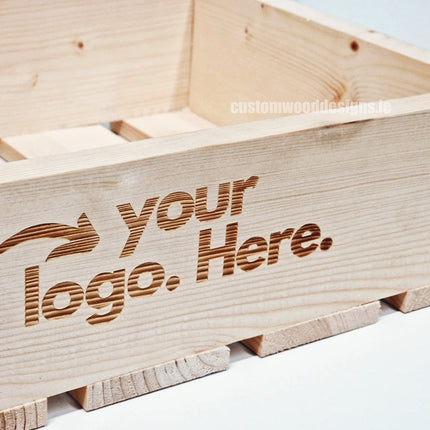 Natural Pine Crate-Style Counter Display – Rustic and Functional - Custom Wood Designs