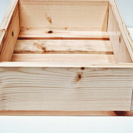 Natural Pine Crate-Style Counter Display – Rustic and Functional - Custom Wood Designs