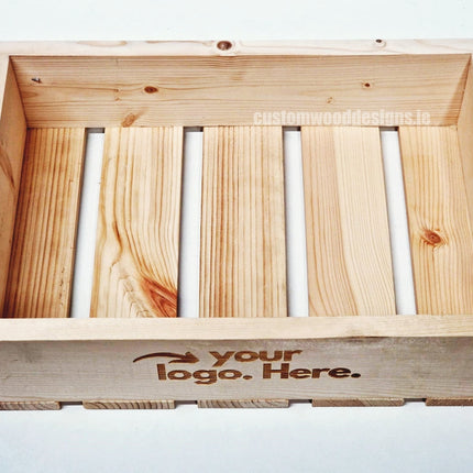 Natural Pine Crate-Style Counter Display – Rustic and Functional - Custom Wood Designs