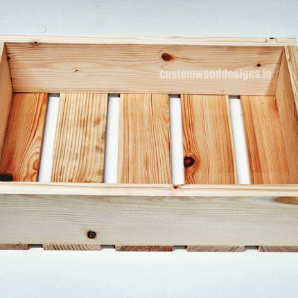 Natural Pine Crate-Style Counter Display – Rustic and Functional - Custom Wood Designs