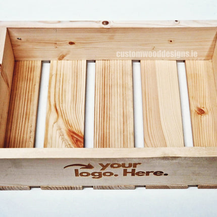 Natural Pine Crate-Style Counter Display – Rustic and Functional - Custom Wood Designs