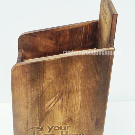 Dark Pine Three-Shelf Compact Countertop Display - Custom Wood Designs