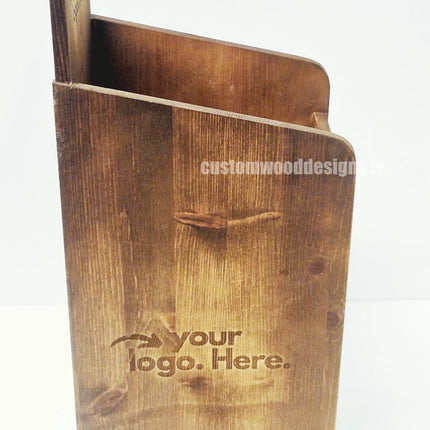 Dark Pine Three-Shelf Compact Countertop Display - Custom Wood Designs