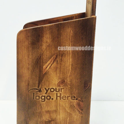 Dark Pine Three-Shelf Compact Countertop Display - Custom Wood Designs