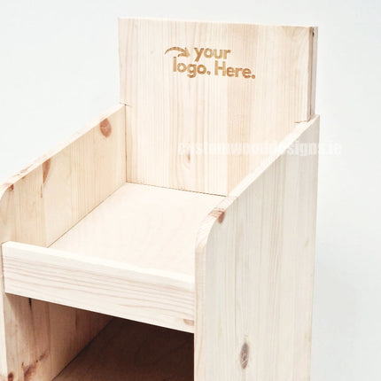 Natural Pine Four-Shelf Compact Countertop Display - Custom Wood Designs