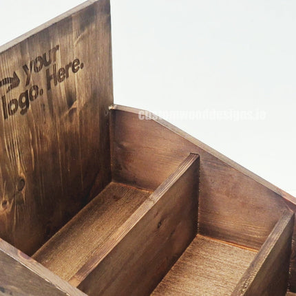 Dark Pine Low Tiered Countertop Display - Custom Wood Designs
