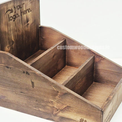 Dark Pine Low Tiered Countertop Display - Custom Wood Designs