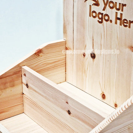 Natural Pine Low Tiered Countertop Display - Custom Wood Designs