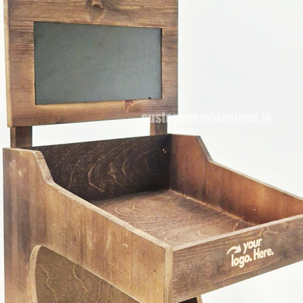 Dark Pine Two-Tiered Countertop Display for Baked Goods - Custom Wood Designs