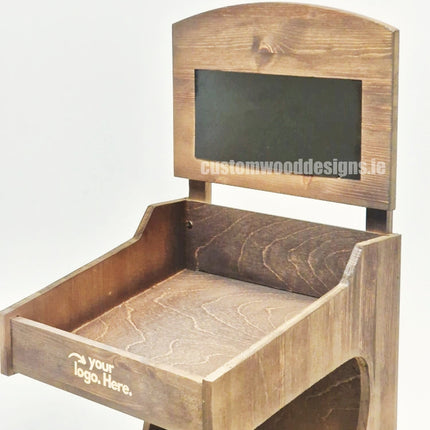 Dark Pine Two-Tiered Countertop Display for Baked Goods - Custom Wood Designs