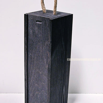 Sliding Lid Bottle Box - Single Black x25 Bottle box Custom Wood Designs __label: Multibuy Bottle Box Bottle Boxes Single bottle box CustomWoodDesignsIrelandCorporategiftboxesBottleBoxesGiftingboxesforbottleslaserengravedbottleboxespersonalisedbottleboxesCorporateboxesrust_6_afff18e8-4d42-4e49-b756-3d22d88430d0