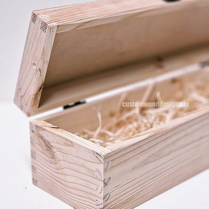 Hinged Lid 1 Bottle Box - Natural x25 Custom Wood Designs __label: Multibuy Bottle Box Bottle Boxes gift box Gift Boxes Single bottle box wooden Box CustomWoodDesignsIrelandCorporategiftboxesBottleBoxesGiftingboxesforbottleslaserengravedbottleboxespersonalisedbottleboxesCorporateboxesrusticboxwinebo_12_f434338d-8986-49be-87ec-a871