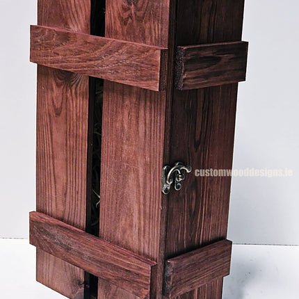 Rustic Bottle Box - Burgundy Double x 25 Bottle box Custom Wood Designs __label: Multibuy Bottle Box gift box Gift Boxes wooden Box CustomWoodDesignsIrelandCorporategiftboxesBottleBoxesGiftingboxesforbottleslaserengravedbottleboxespersonalisedbottleboxesCorporateboxesrusticboxwinebo_9_710a286d-6755-4b33-887b-95b56