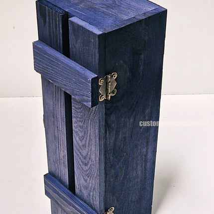 Rustic Bottle Box - Blue Single x 25 Bottle box Custom Wood Designs __label: Multibuy CustomWoodDesignsIrelandCorporategiftboxesBottleBoxesGiftingboxesforbottleslaserengravedbottleboxespersonalisedbottleboxesCorporateboxesrusticboxwinebox_13_dbf271b6-378b-43c4-a853-c2c87d66d6fe