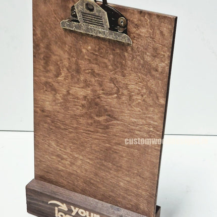 Clipboard Block Set - A5 Rich Brown x10 Custom Wood Designs CustomWoodDesignsIrelandDoublesidedA4sizePointofsaleInformationholderA4clipboardandblocksetInformationDisplayretailhospitalitycorporateCWD_6