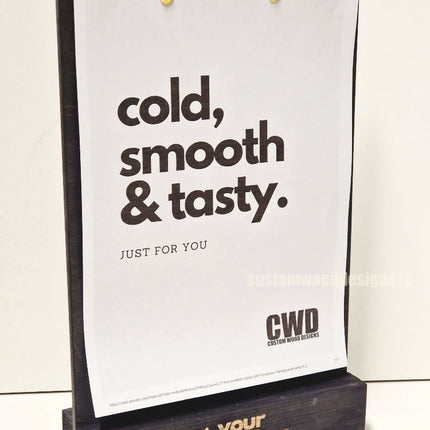 Double Sided Info Display - A4 Black x10 Custom Wood Designs CustomWoodDesignsIrelandDoublesidedA4sizePointofsaleInformationholderA4clipboardandblocksetInformationDisplayretailhospitalitycorporateCWD_7