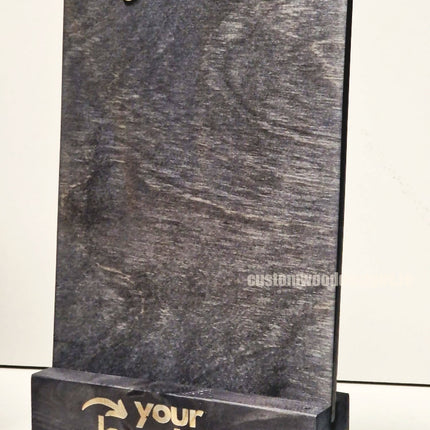 Double Sided Info Display - A5 Black x10 Custom Wood Designs CustomWoodDesignsIrelandDoublesidedA5sizePointofsaleInformationholderA5clipboardandblocksetInformationDisplayretailhospitalitycorporateCWD_5