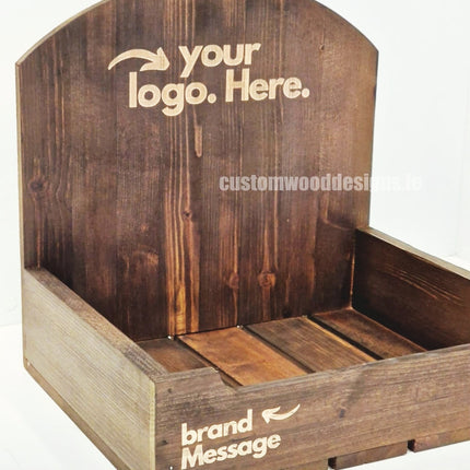 Dark Pine Crate-Style Counter top Display - Custom Wood Designs