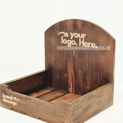 Dark Pine Crate-Style Display Countertop Display - Custom Wood Designs