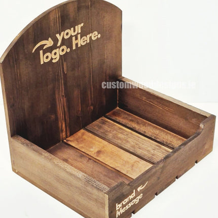 Dark Pine Crate-Style Display Countertop Display - Custom Wood Designs
