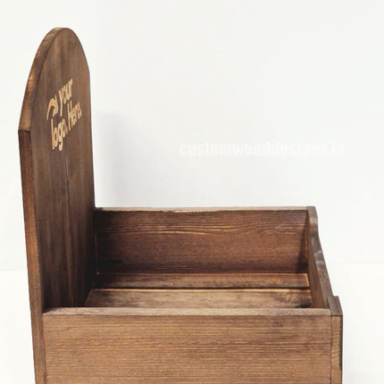 Dark Pine Crate-Style Display Countertop Display - Custom Wood Designs
