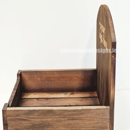 Dark Pine Crate-Style Display Countertop Display - Custom Wood Designs