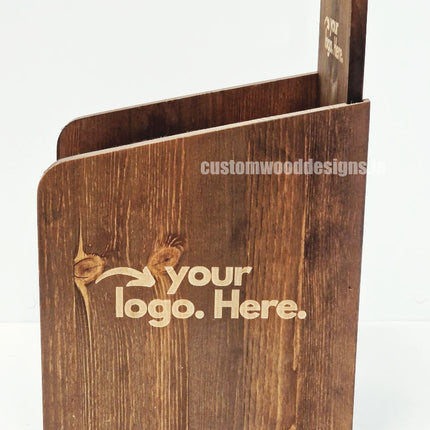 Dark Pine Three-Shelf Compact Countertop Display - Custom Wood Designs