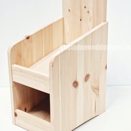 Natural Pine Two-Tier Compact Countertop Display - Custom Wood Designs